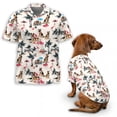 thumbnail image 1 of German Shepherd Beach Hawaiian Shirt, German Shepherd Dog Tropical Vacation Pattern Button Down Shirt for Adults or Dogs, Short Sleeve Summer Shirt, 1 of 8