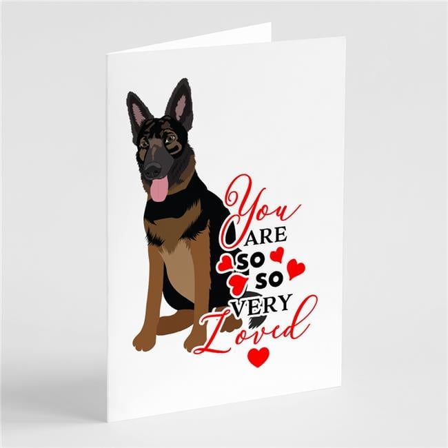 German Shepherd Bicolor so Loved Greeting Cards and Envelopes Pack
