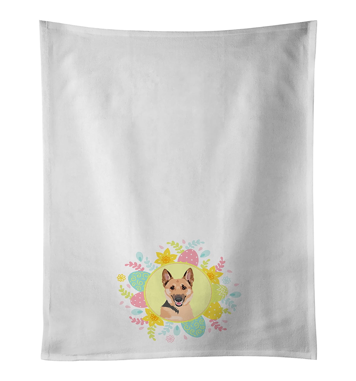 German Kitchen Rag German Shepherd Black and Tan #1 Easter White Kitchen Towel Set of 2 19 ...