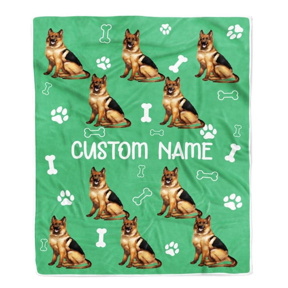 German Shepherd Blanket for Dog Mother Mom Dog Father Dad Dog Lover for Women Men Boy Girl Bed Fleece Blanket, 50x60in Fleece Blanket