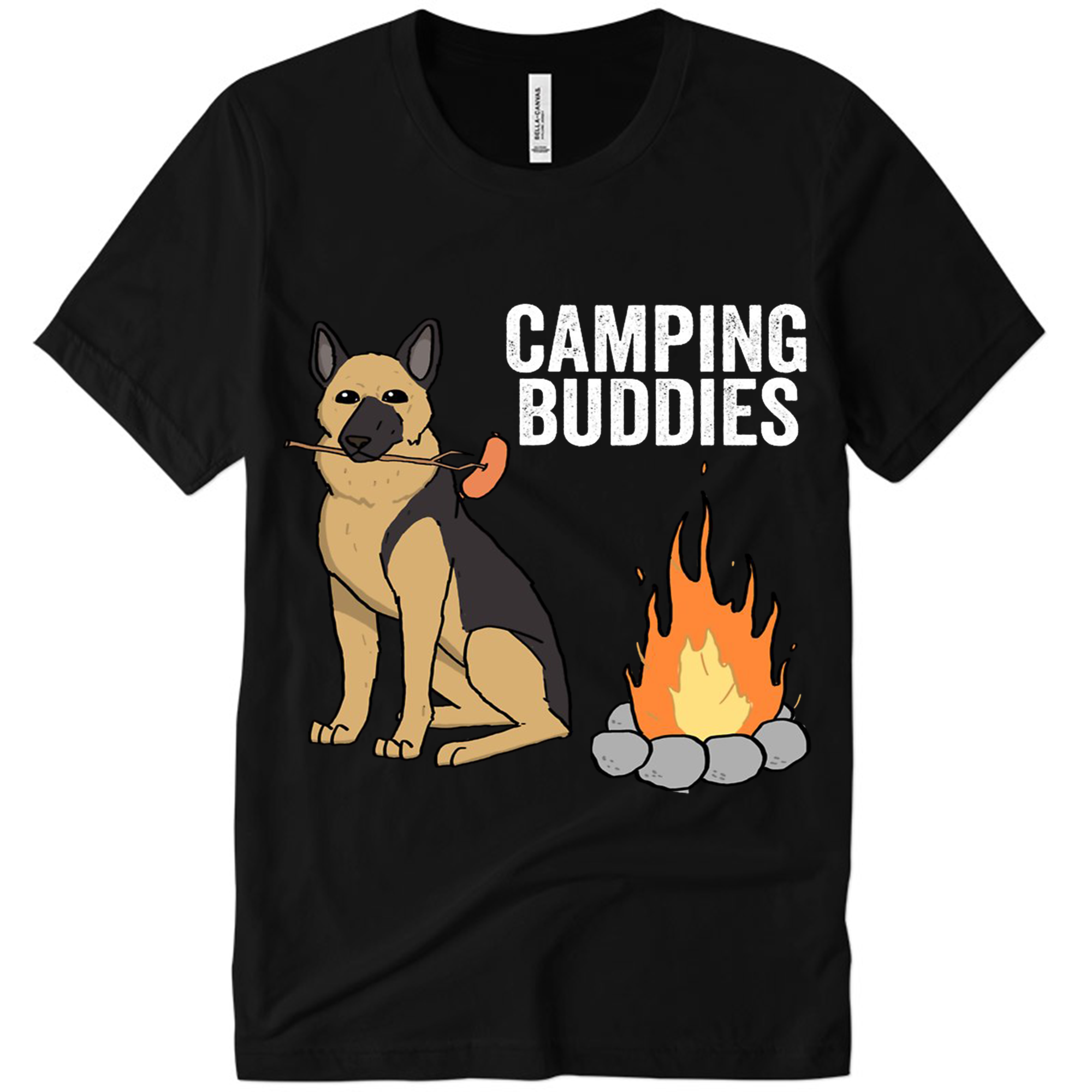 German Shepherd Camping Buddies T-Shirt - Walmart.com