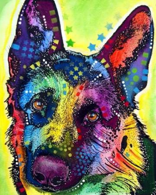 German Shepherd Canvas Art - Dean Russo (24 x 30)