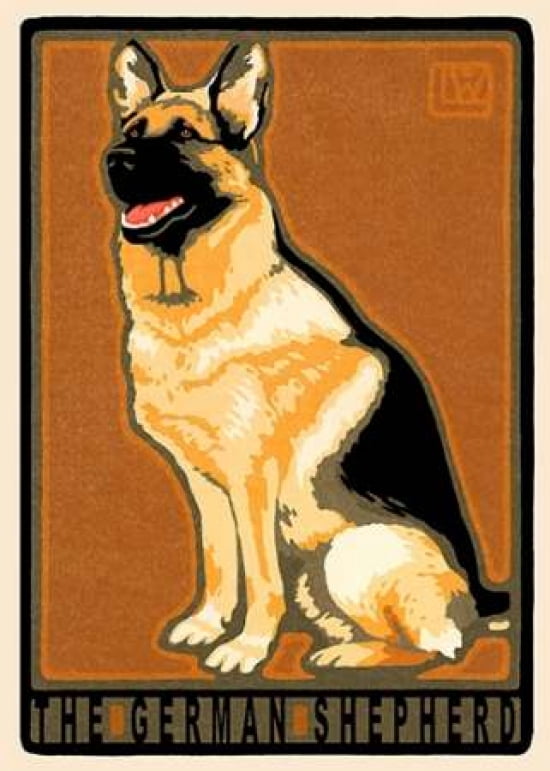 German Shepherd Canvas Art - Laura Wilder (20 x 28)
