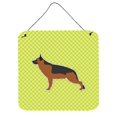thumbnail image 1 of German Shepherd Checkerboard Green Wall or Door Hanging Prints, 1 of 1