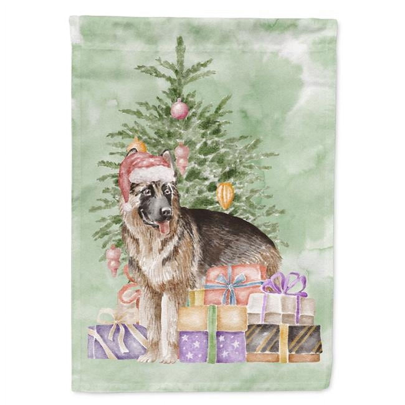 Christmas German Shepherd Flag Garden Size