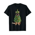 thumbnail image 1 of German Shepherd Christmas Tree Light Dog Lovers T-Shirt For Dog Lover Gift, 1 of 5