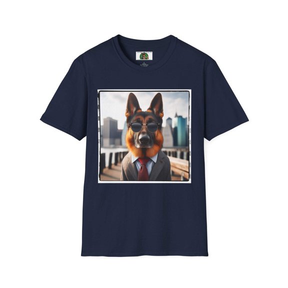 German Shepherd "City Dude" Unisex Softstyle T-Shirt