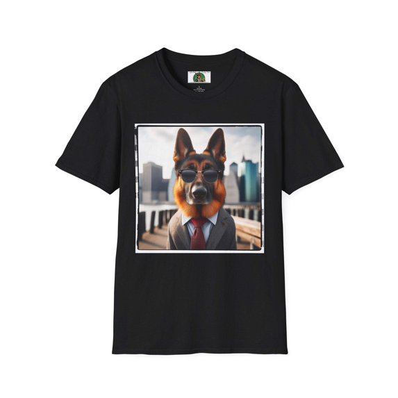 German Shepherd "City Dude" Unisex Softstyle T-Shirt