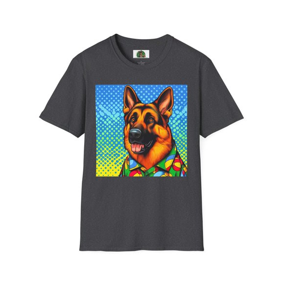 German Shepherd. Colorful cutie shirt