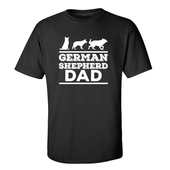 German Shepherd Dad Adult Men's Short Sleeve T-Shirt-Black-4XL