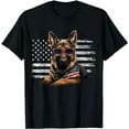 thumbnail image 1 of German Shepherd Dad Mom Dog Lover American Flag 4th Of July T-Shirt, 1 of 5
