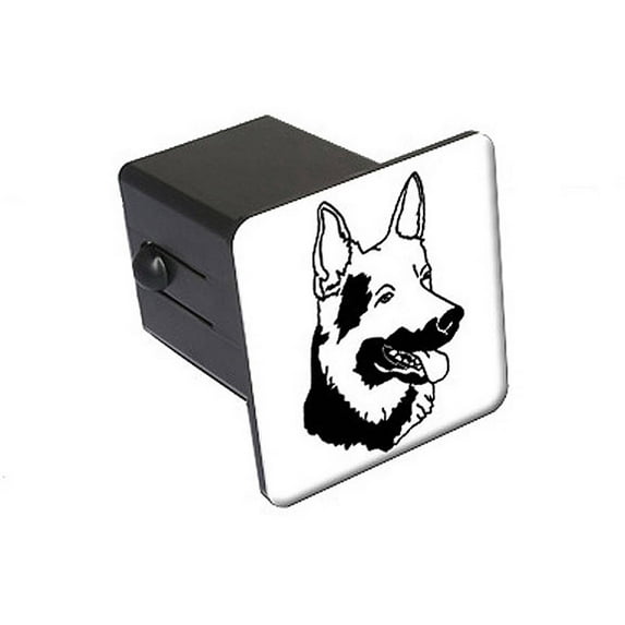 German Shepherd, Dog 2" Tow Trailer Hitch Cover Plug Insert