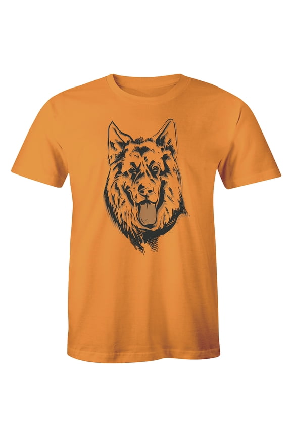 German Shepherd Dog Breed Portrait Face Men's Dog Person Gift Pet T-Shirt