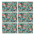 thumbnail image 1 of German Shepherd Dog and Flower Summer Placemats Table Placemats Set Of 6-Linen Kitchen Washable Placemats Table Mats 11.8"x17.7"Non-Slip Heat Resistant, 1 of 5