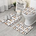 thumbnail image 1 of German Shepherd Dog and Footprint Bathroom Rugs Sets 3 Piece,Toilet Cover Set,Absorbent Non Slip Bathroom Mats Sets with U-Shaped Contour Rug Toilet Rug Set, 1 of 5