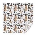 thumbnail image 1 of German Shepherd Dog and Footprint Square Tablecloth,Waterproof Square Table Cover,Wipeable Spillproof Washable Table Cover for Home Kitchen Party Decor 52"x52"(132x132cm), 1 of 6