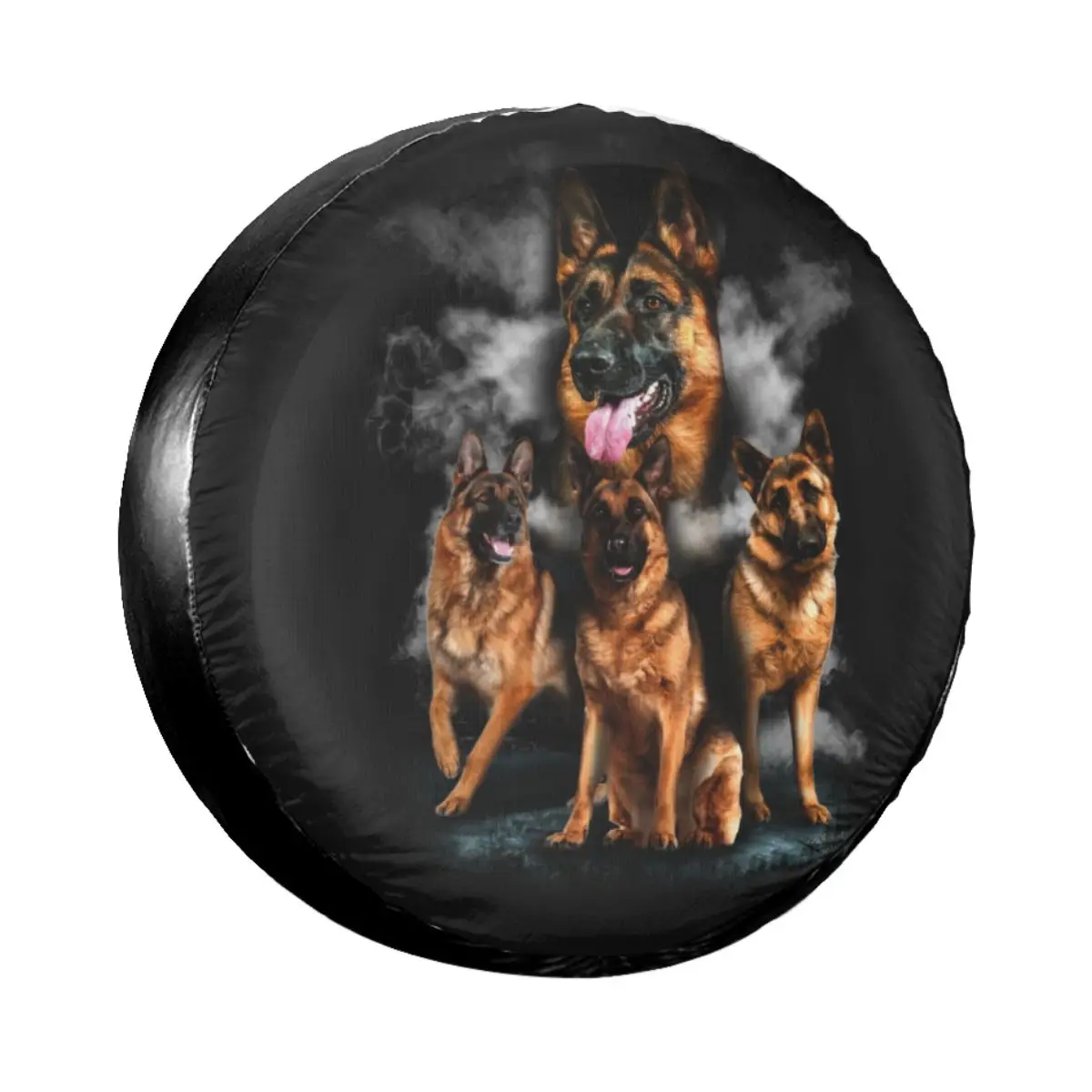 German Shepherd Dog GSD Word Art Spare Tire Cover Case Bag Pouch Animal