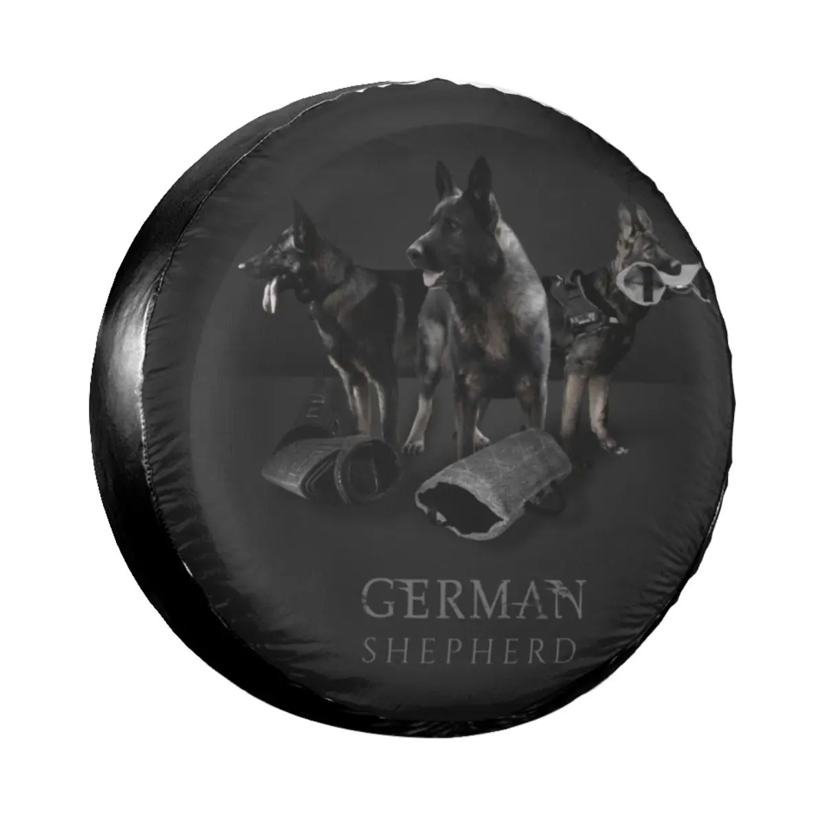 German Shepherd Dog GSD Word Art Spare Tire Cover Case Bag Pouch Animal