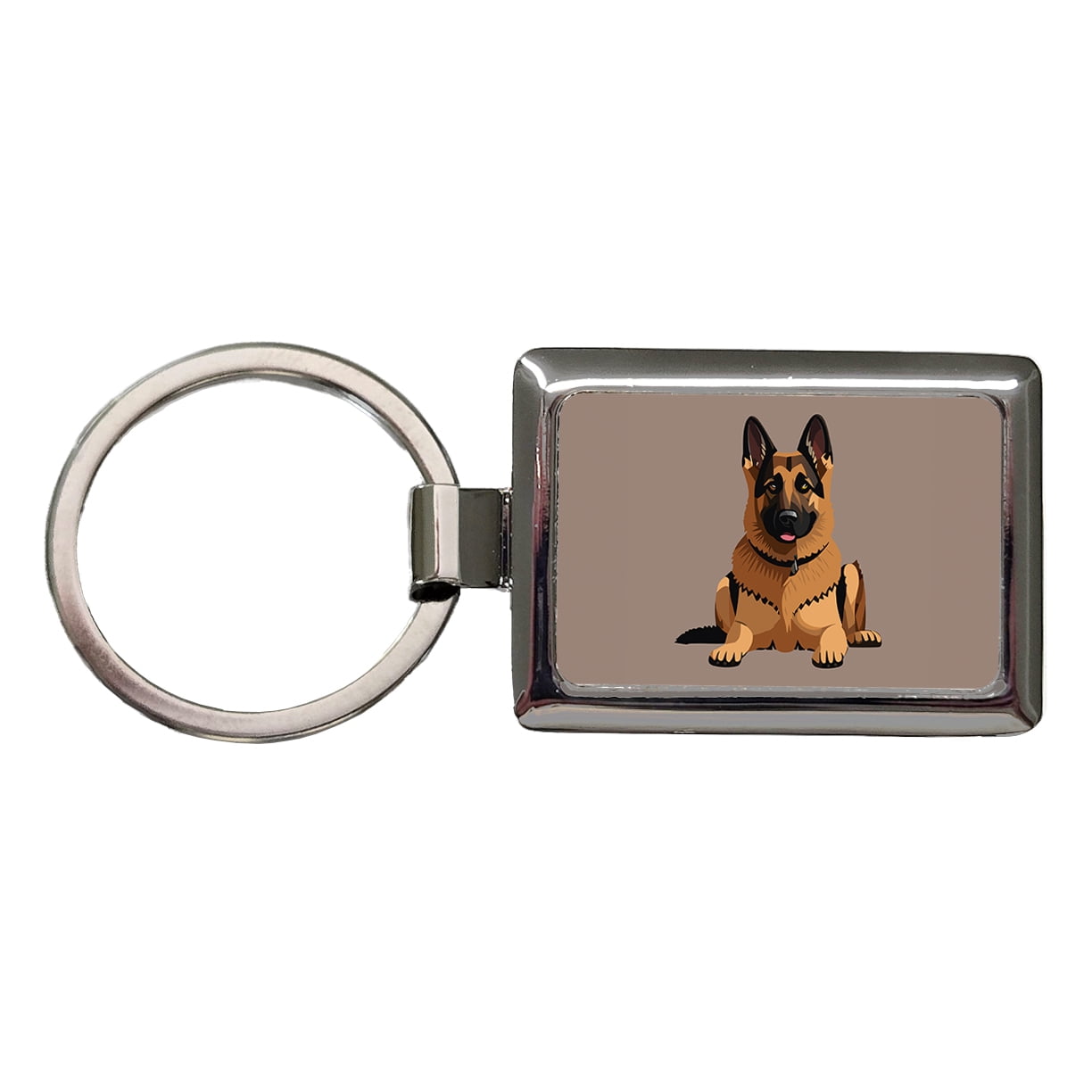 German Shepherd Dog Metal Rectangle Keychain - Walmart.com
