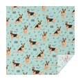 thumbnail image 1 of German Shepherd Dog and Music Square Tablecloth,Waterproof Square Table Cover,Wipeable Spillproof Washable Table Cover for Home Kitchen Party Decor 60"x60"(152x152cm), 1 of 6