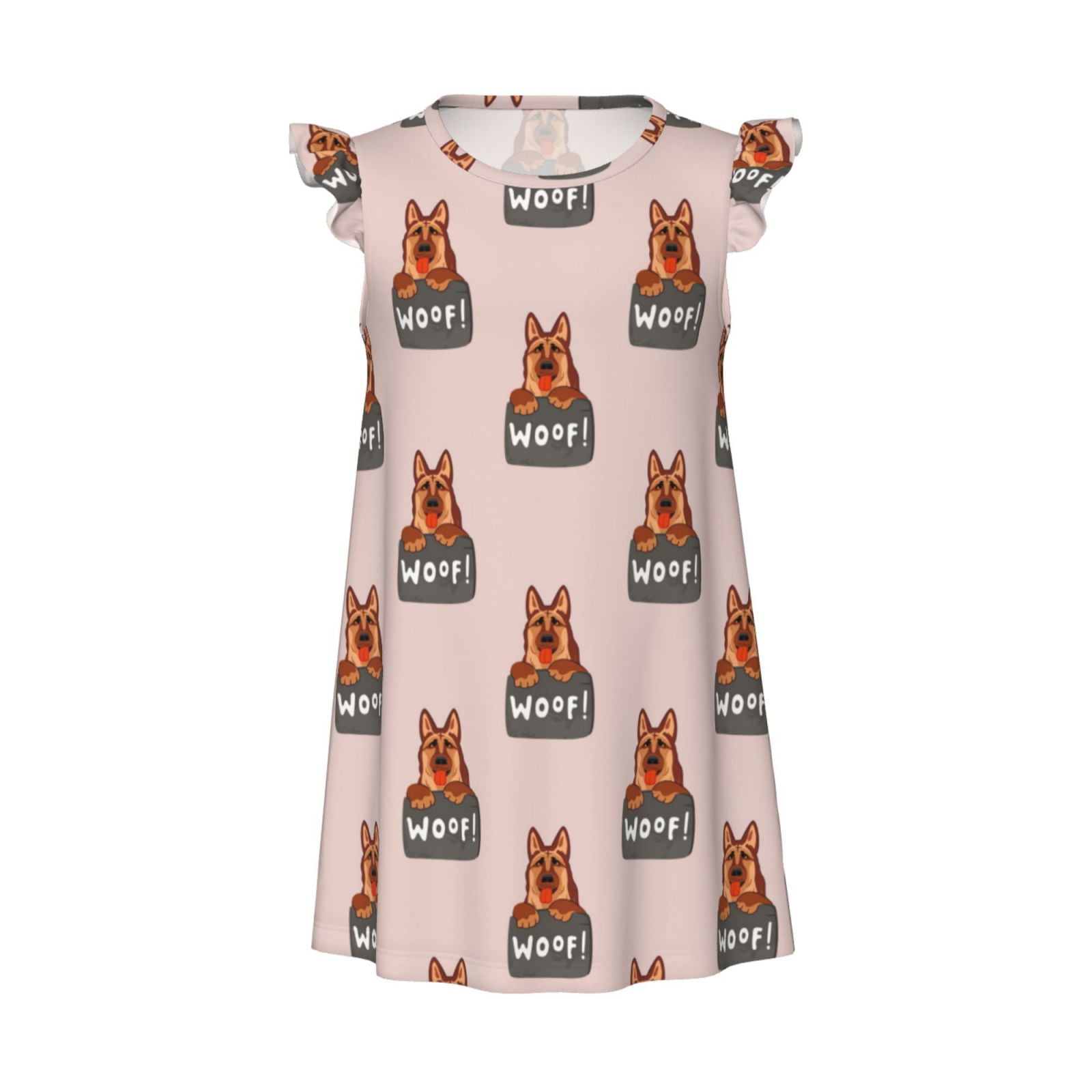German Shepherd Dog No.1021 Girls Nightgowns, Pajamas for Girls, Soft