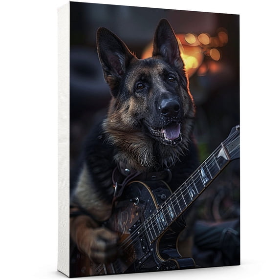 German Fun Poster German Shepherd Dog Poster Music Decor - German Shepherd Dog Canvas ...