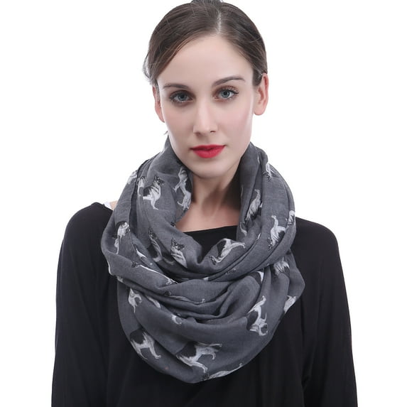 German Shepherd Dog Print Infinity Scarf