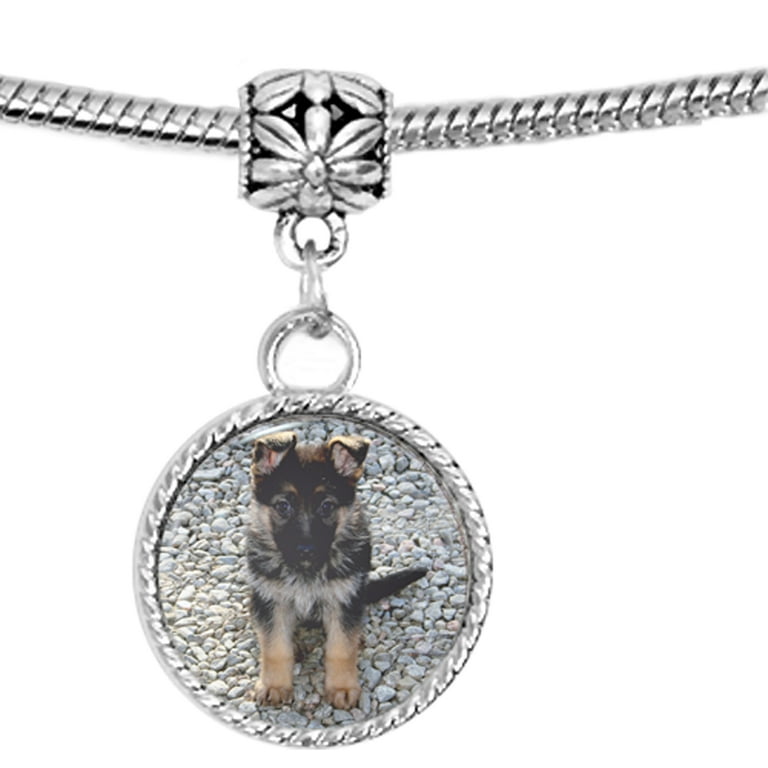 German Shepherd Dog Puppy Charm Bracelet