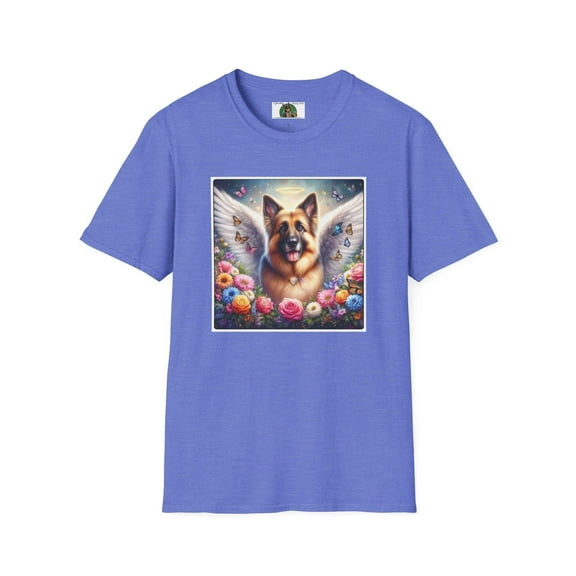 German Shepherd Dog "Rainbow Bridge" Unisex Softstyle T-Shirt
