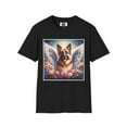 thumbnail image 1 of German Shepherd Dog "Rainbow Bridge" Unisex Softstyle T-Shirt, 1 of 10