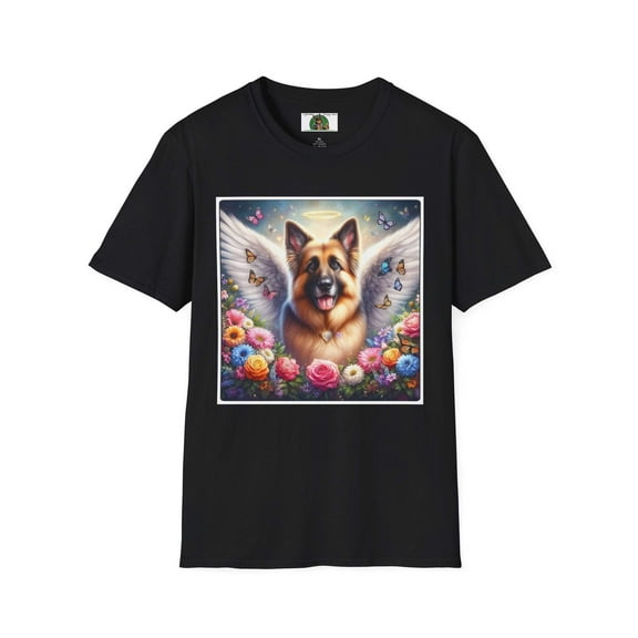 German Shepherd Dog "Rainbow Bridge" Unisex Softstyle T-Shirt