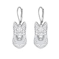 thumbnail image 1 of German Shepherd Dog Silver Necklace Earrings Set Women Ginger Lyne Collection, 1 of 6