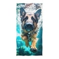 thumbnail image 1 of German Shepherd Dog Swimming Underwater Beach Towel Oversized 74"x37" Pool Towels Soft Absorbent Extra Large Quick Drying for Bathroom, 1 of 5