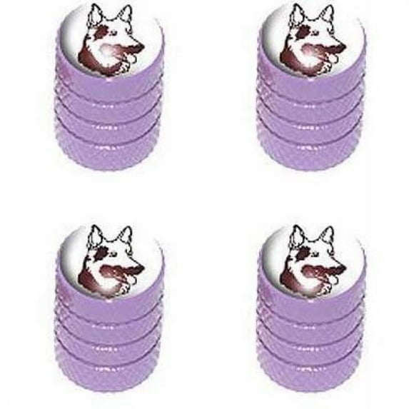 German Shepherd Dog Tire Rim Wheel Aluminum Valve Stem Caps, Multiple Colors