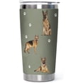 thumbnail image 1 of German Shepherd Dog Tumbler Vacuum Stainless Steel Insulated Coffee Travel Cup, Gift to Dad, Dog Mom,Dog Lovers, Dog Pattern Tumbler Mug for Hot and Cold Drinks, 1 of 6