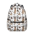 thumbnail image 1 of German Shepherd Dog and Footprint Backpack for School,Cute School Bag,Schoolbag with Adjustable Shoulder Straps & Padded Back,15.3"x11"x7.1"., 1 of 6