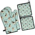 thumbnail image 1 of German Shepherd Dog and Music Kitchen Oven Mitt and Pot Holder Sets 4 Pcs for Baking, Cooking and Grilling, Heat Resistant Up To 392 °F, 1 of 7