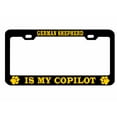 thumbnail image 1 of German Shepherd Dog is My Co-Pilot Style Heavy Duty Metal License Plate Frame Personalise/Car Accessories Car Tag Holder Cover (Black/Yellow), 1 of 6