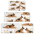thumbnail image 1 of German Shepherd Dogs with Flowers Kitchen Rugs Sets Of 3,Kitchen Runner Rugs Non Skid Washable,Decorative Kitchen Floor Mats for Kitchen,Sink,Laundry,17"x30"+ 17"x47" + 17"x59", 1 of 6