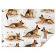 thumbnail image 1 of German Shepherd Dogs with Flowers Rectangle Tablecloth 60"x84",Waterproof Polyester Rectangle Table Cloth, Wipeable Spillproof Polyester Tablecloth for Dining, Camping, Indoor and Outdoor, 1 of 5