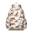 thumbnail image 1 of German Shepherd Dogs with Flowers Backpack for School,Cute School Bag,Schoolbag with Adjustable Shoulder Straps & Padded Back,13.4"x11"x4.7", 1 of 6