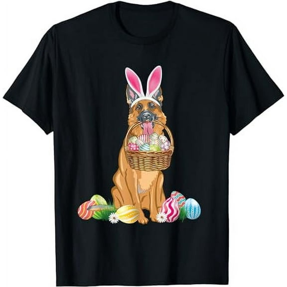 German Shepherd Easter Day Bunny Eggs Easter Costume Boys T-Shirt