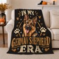 thumbnail image 1 of My German Shepherd Era Vintage Distressed Typography Black, Playful Pet Portrait Pattern, Warm Flannel Blanket for Living Room and Reading Nook, Dog Lovers Christmas Gift, Pet Lover Home Decor, 1 of 9