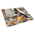 thumbnail image 1 of German Shepherd Fall Kitchen Pumpkins Glass Cutting Board Large 12 in x 15 in, 1 of 5