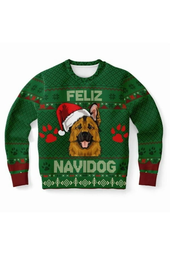 German Shepherd Feliz Navidog Christmas Sweater, Christmas Sweater, Christmas Sweater, Funny Xmas Sweaters