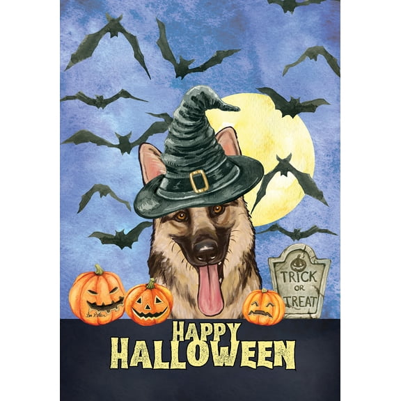 German Shepherd - HHS Best of Breed Halloween House Flag
