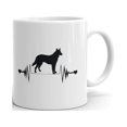 thumbnail image 1 of German Shepherd Heartbeat Dog Lover Coffee Tea Ceramic Mug Office Work Cup Gift 11 Oz, 1 of 3