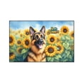 thumbnail image 1 of German Shepherd Hello Summer Sunshine Sunflowers Spring Retro Vintage Indoor Rug Alsatian Dog Lover Gifts Carpet Living Bed Room Sofa Home Decor - 00008, 1 of 5