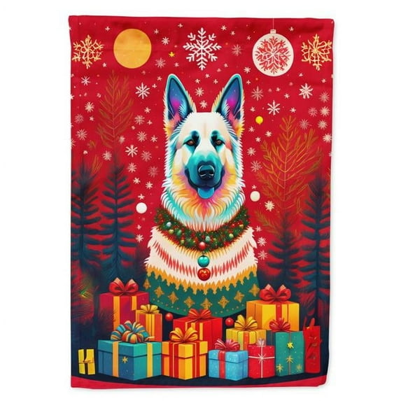 German Shepherd Holiday Christmas Garden Flag 11.25 in x 15.5 in