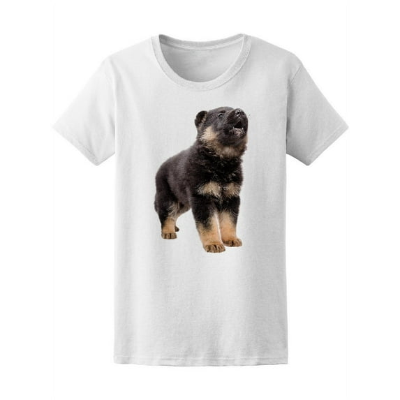 German Shepherd Howling T-Shirt Women -Image by Shutterstock, Female XX-Large